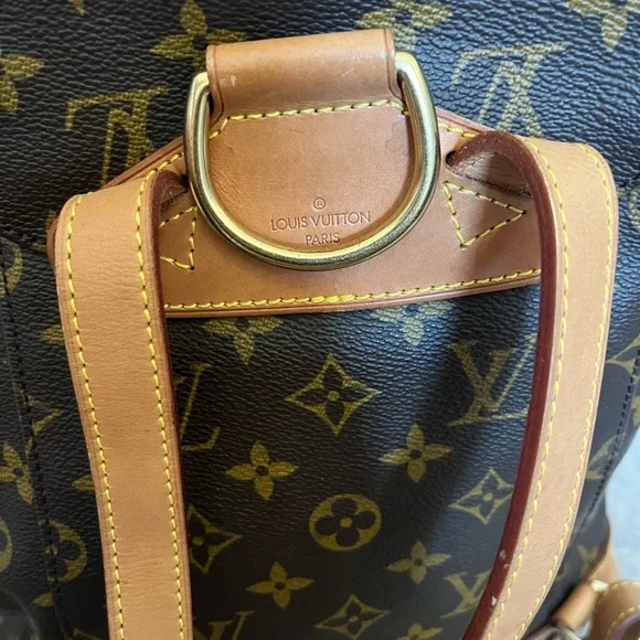 Louis Vuitton Classic Monogram Tan Backpack Louis Vuitton Montsouris Backpack Brown Canvas Monogram | eBay main image 4